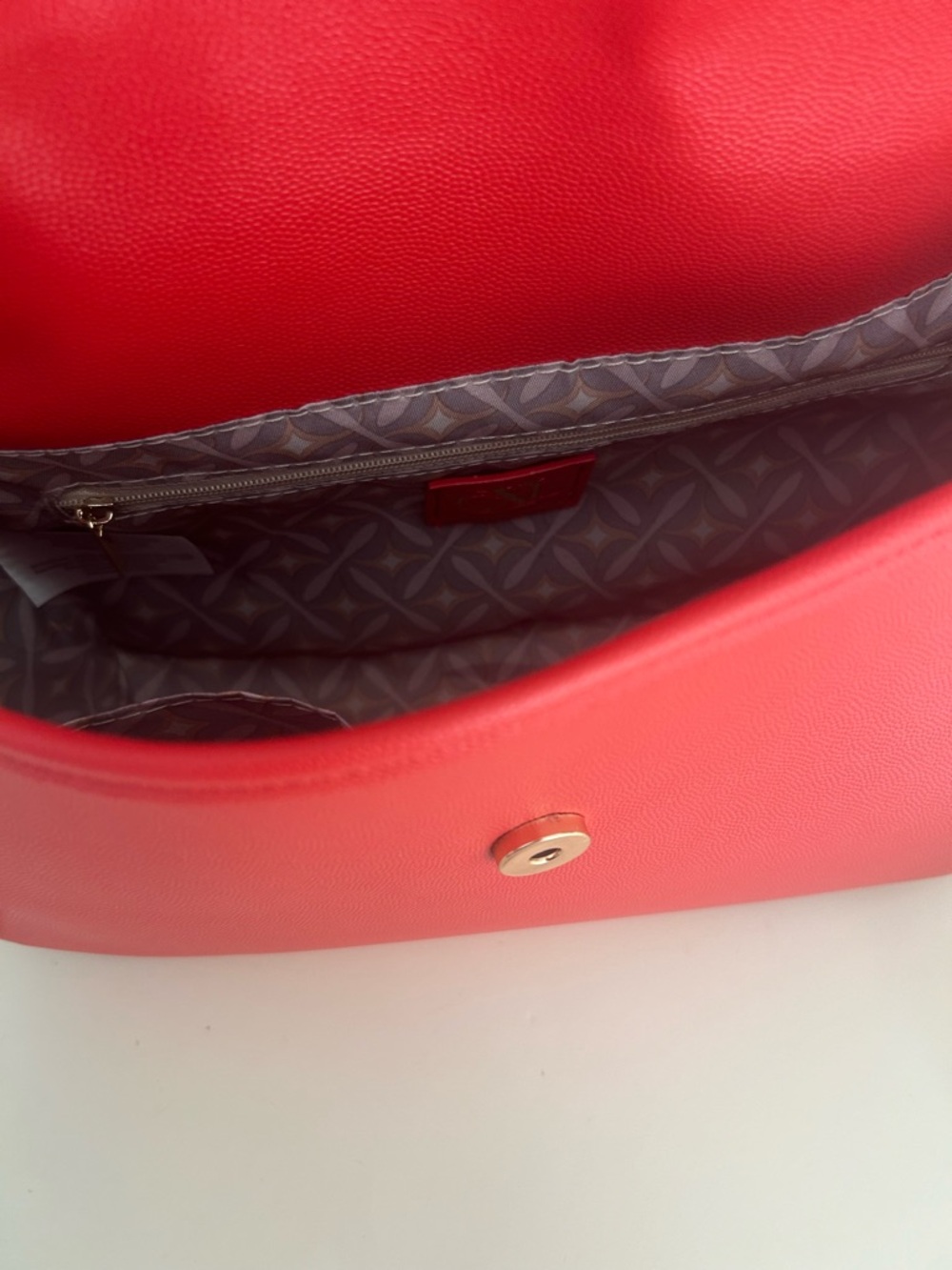 NWT CXL by Christian Lacroix Red Caviar Shoulder Bag with Gold Hardware - Picture 7 of 13